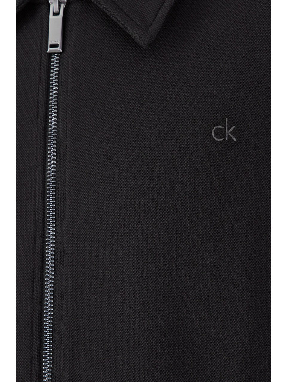 Pique Texture Zip Jacket Ck Black / L