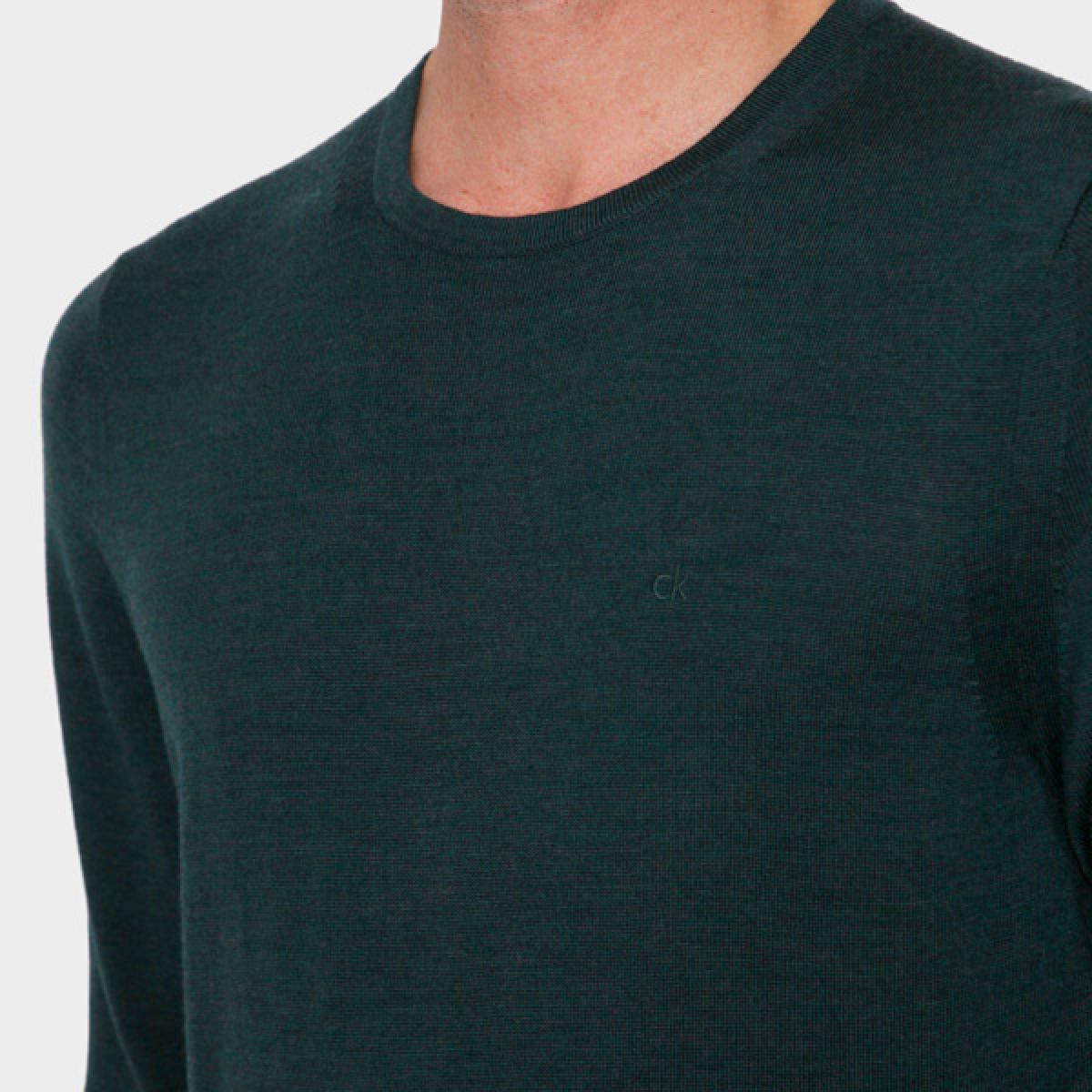 Merino Crew Neck Swe/ Yah/ Xl Midnight Forest Heather / L