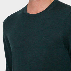 Merino Crew Neck Swe/ Yah/ Xl Midnight Forest Heather / L