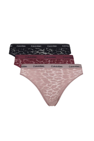 Bikini 3Pk BLACK/ SAND TRAP/ MAUVE WINE / L