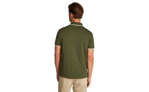 Mercerised Undercollar Reg Polo Army Green / L