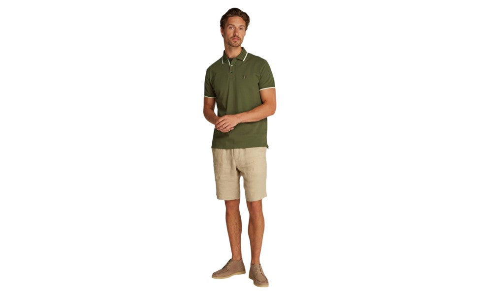 Mercerised Undercollar Reg Polo Army Green / L