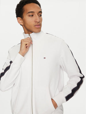 Global Stripe Zt Stand Collar Bright White / L