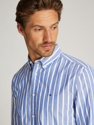 Flex Poplin Nautical Stp Shirt Wedge Blue / Optic White / L