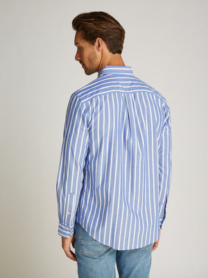 Flex Poplin Nautical Stp Shirt Wedge Blue / Optic White / L