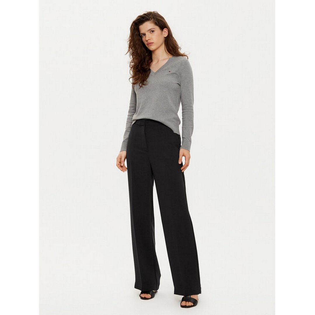 Crepe Relaxed Straight Pant Black / R40