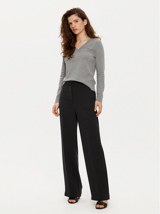 Crepe Relaxed Straight Pant Black / R40