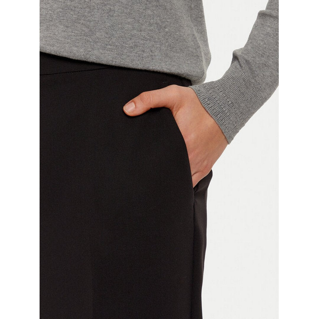 Crepe Relaxed Straight Pant Black / R40