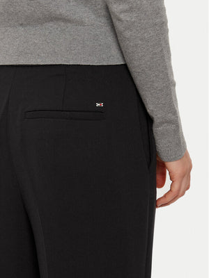 Crepe Relaxed Straight Pant Black / R40