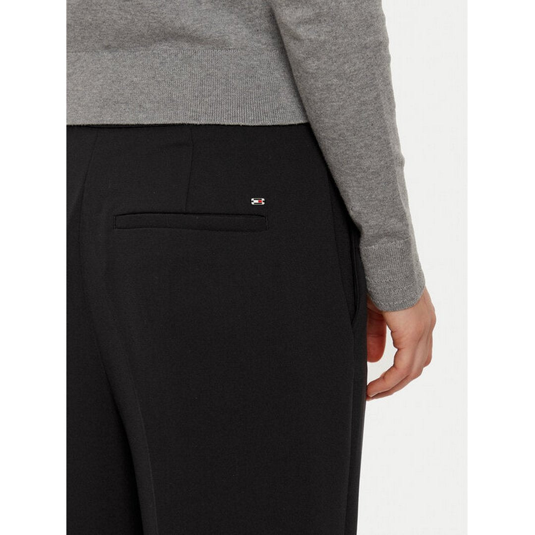 Crepe Relaxed Straight Pant Black / R40