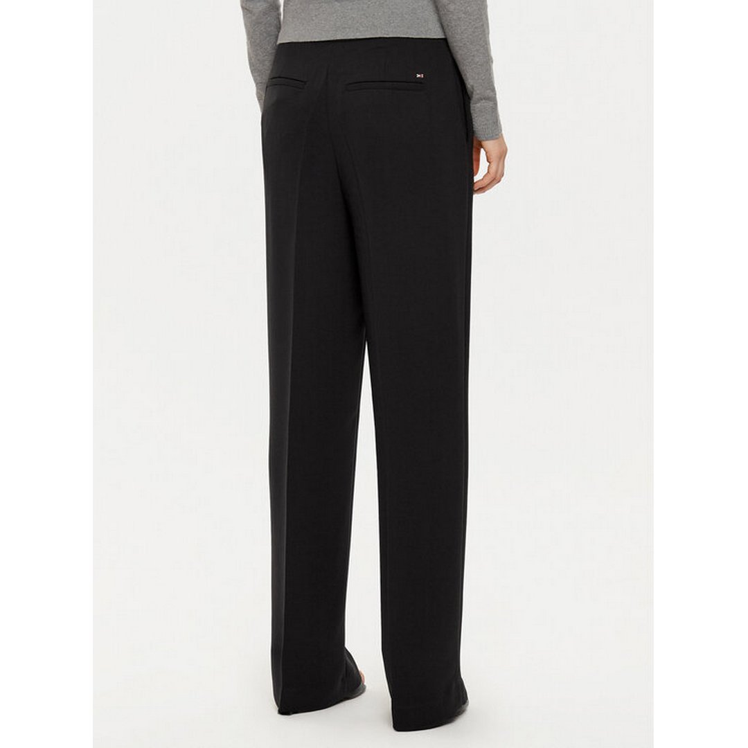 Crepe Relaxed Straight Pant Black / R40