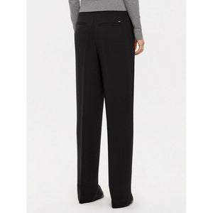 Crepe Relaxed Straight Pant Black / R40