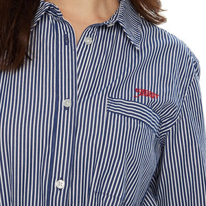 Tjw Pinstripe Poplin Shirt Dress Navy/White Stripe / L