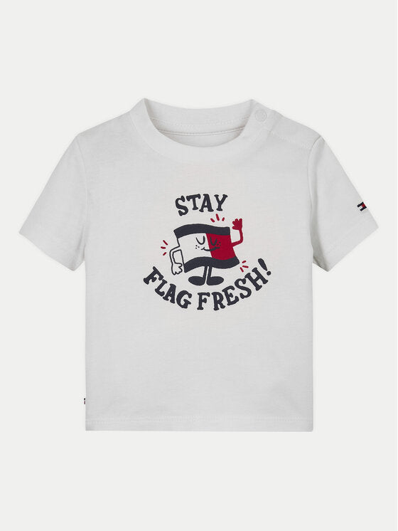 Boys Graphic Tee Ss White / 80