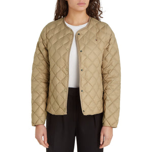 Lw Down Quilted Collarless Jkt Beige / L