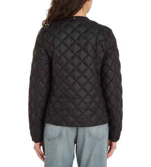 Lw Down Quilted Collarless Jkt Black / L