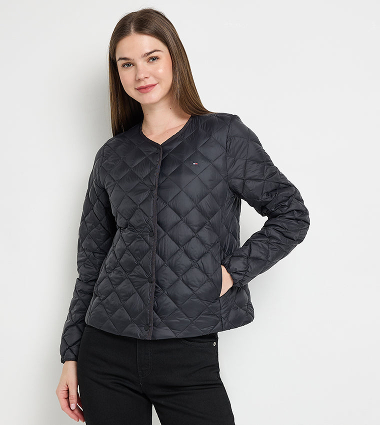 Lw Down Quilted Collarless Jkt Desert Sky / L