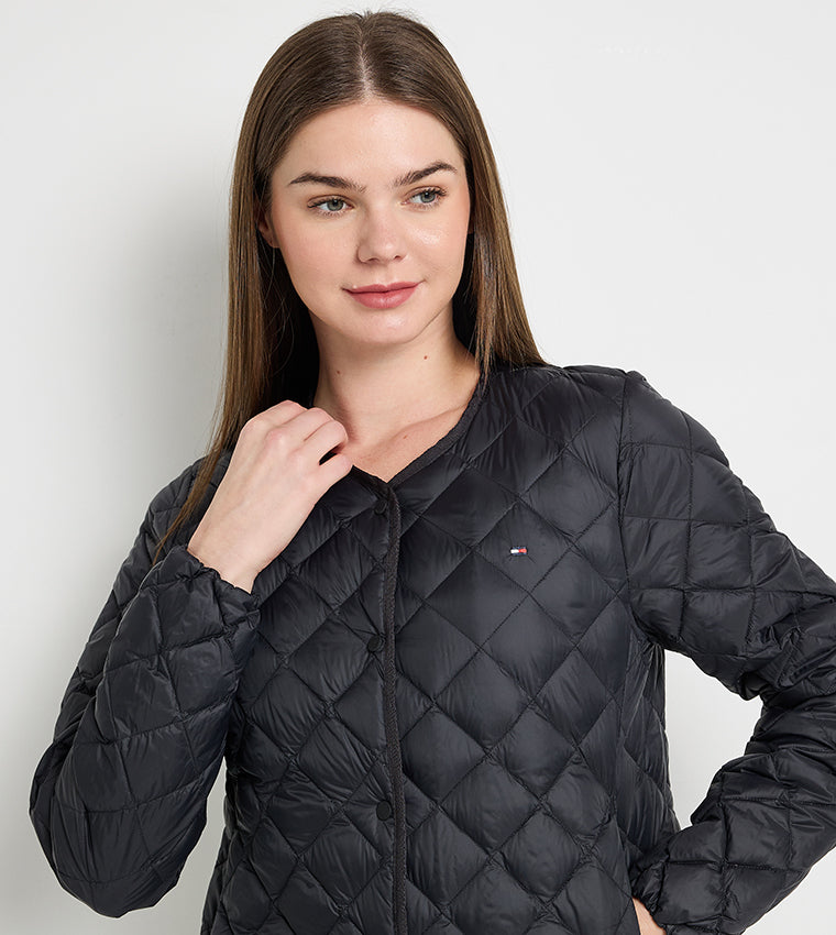 Lw Down Quilted Collarless Jkt Desert Sky / L