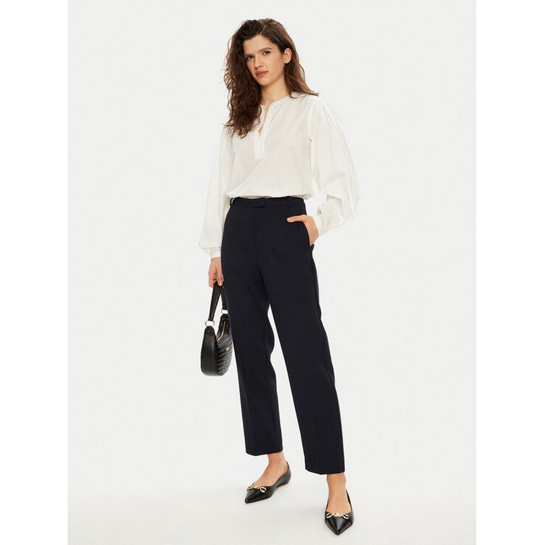 Ess Poplin V Neck Ls Blouse Th Optic White / 42