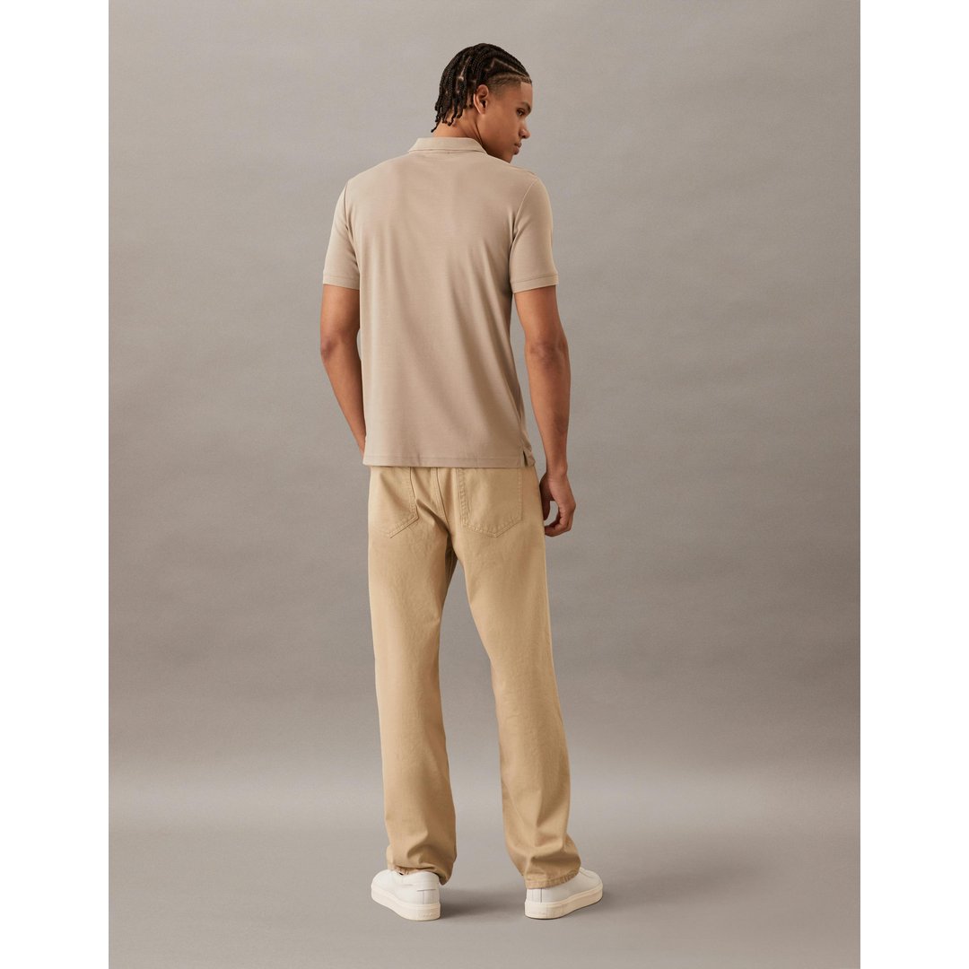 Smooth Cotton  Slim Polo Vintage Khaki / L