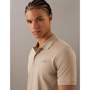 Smooth Cotton  Slim Polo Vintage Khaki / L