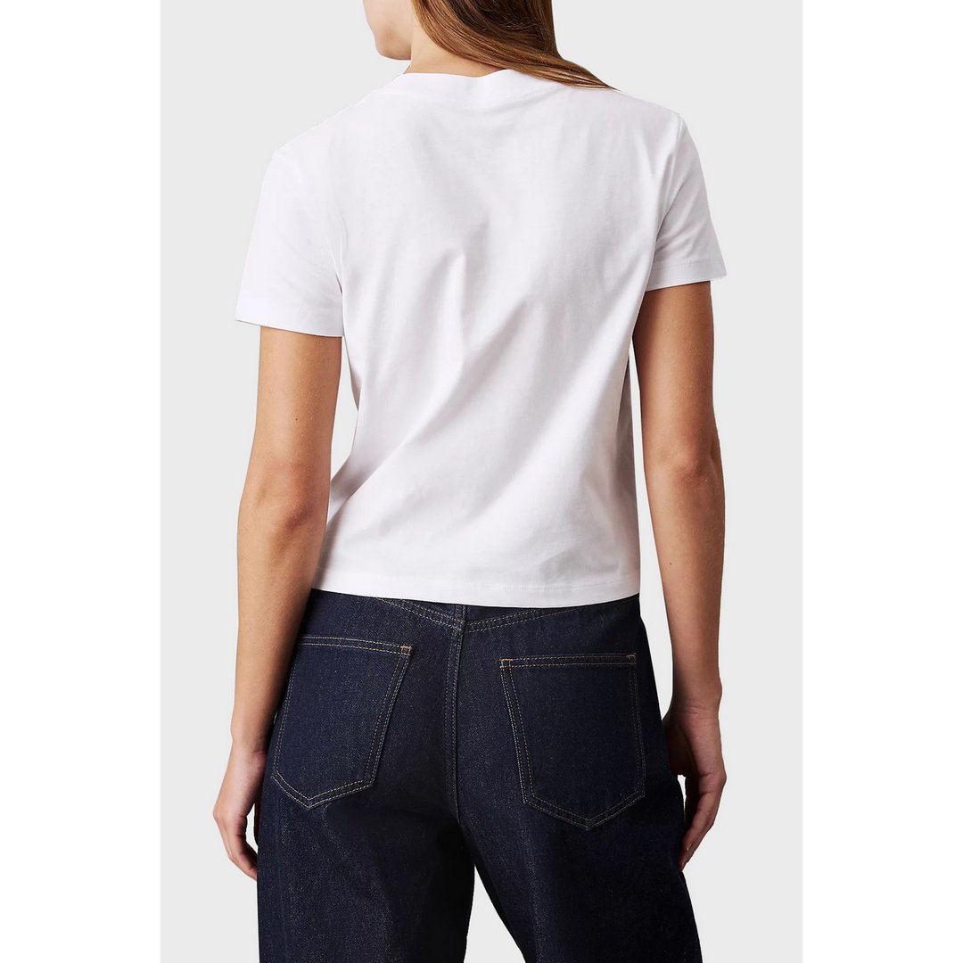 Script Institutional Baby Tee Bright White / L