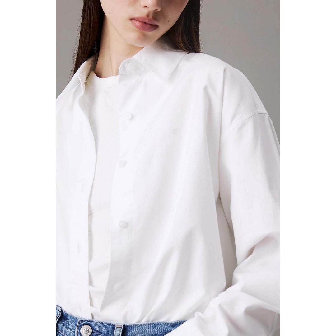 Long Oxford Ls Shirt Bright White / L