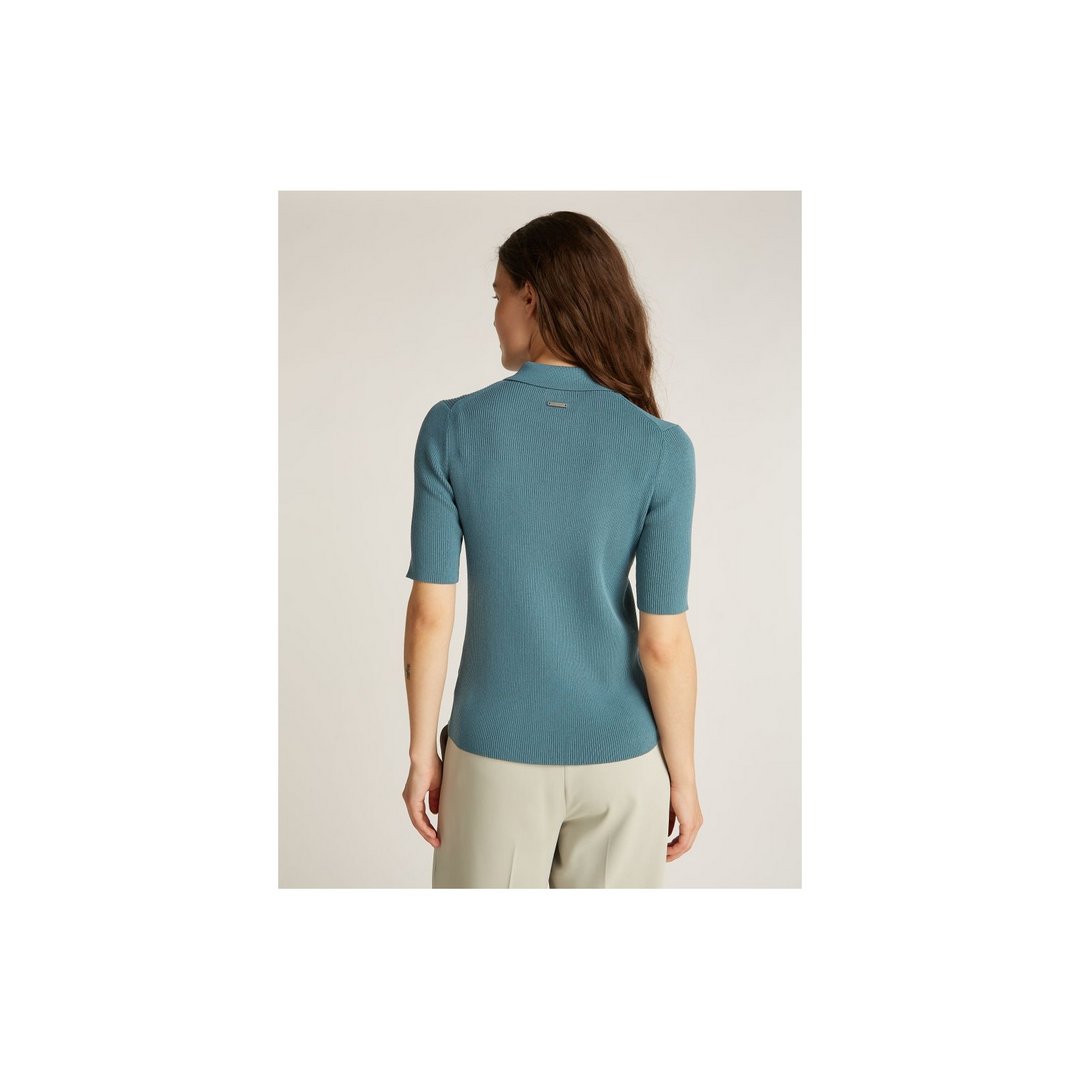 Iconic Rib Zip Sweater 1/2 Slv Tapestry / L