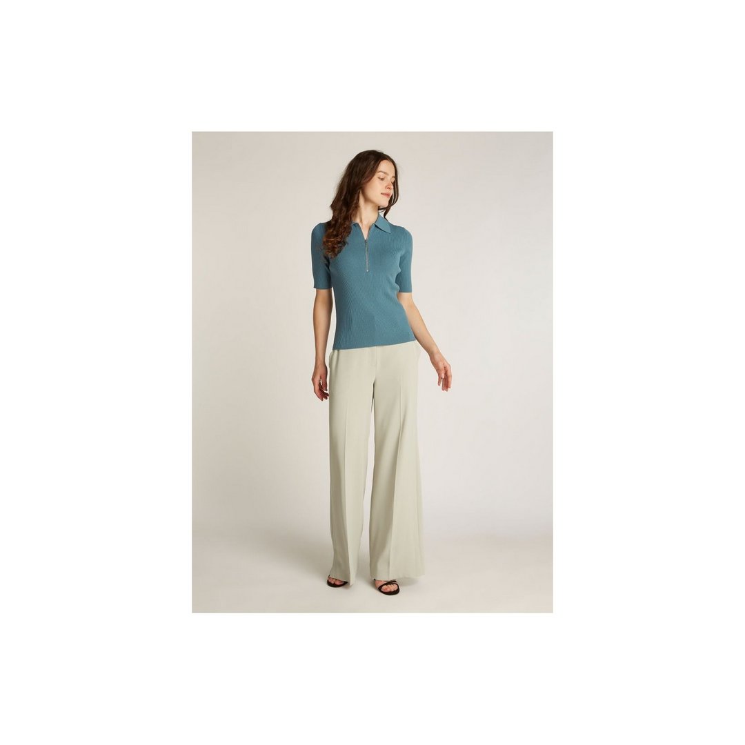 Iconic Rib Zip Sweater 1/2 Slv Tapestry / L