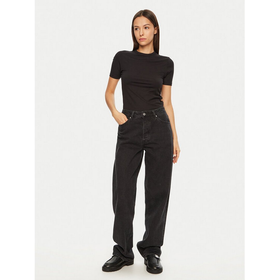 Modal Rib Ss Tee Ck Black / L