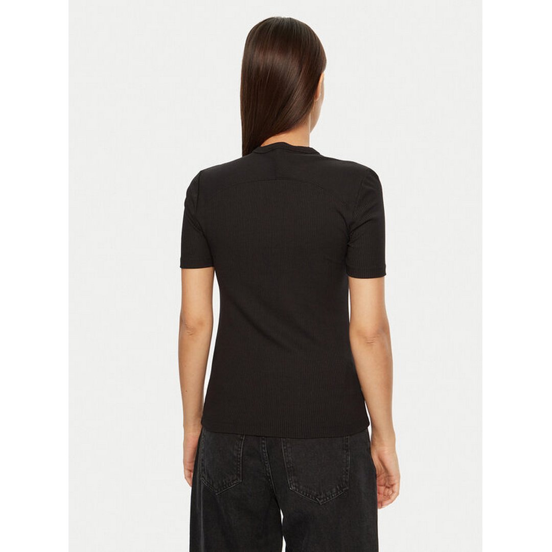 Modal Rib Ss Tee Ck Black / L