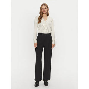 Natural Sheen Ls Draped Blouse Egret / 42