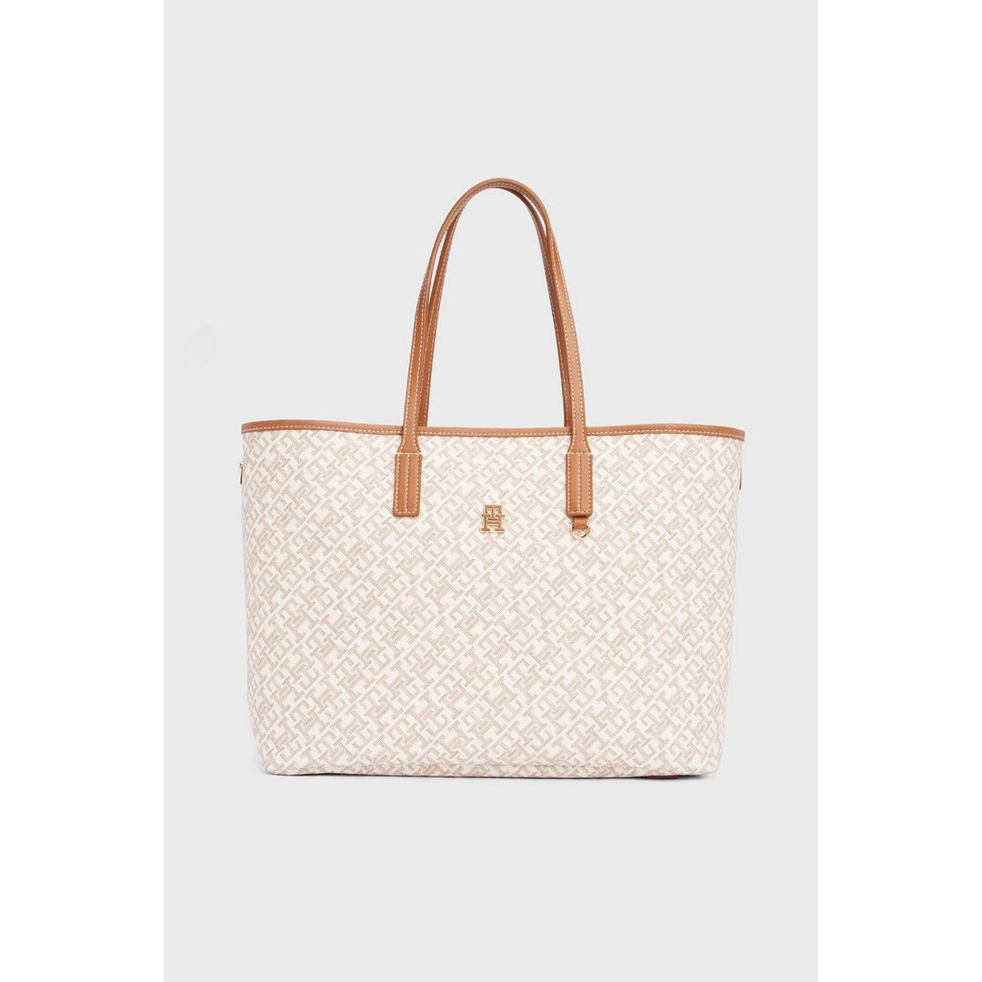 Th Monoplay Leather Tote Safari Canvas / OS