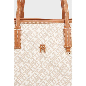 Th Monoplay Leather Tote Safari Canvas / OS