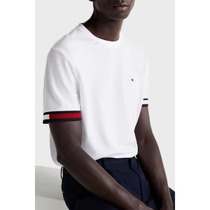 Global Stripe Flag Cuff Tee White / L