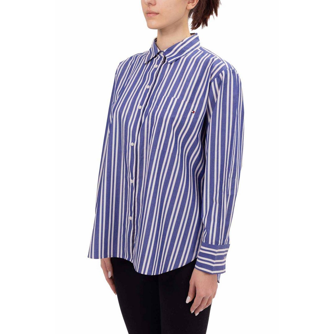 Ess Poplin Easy Fit Shirt Marine Stp / 42