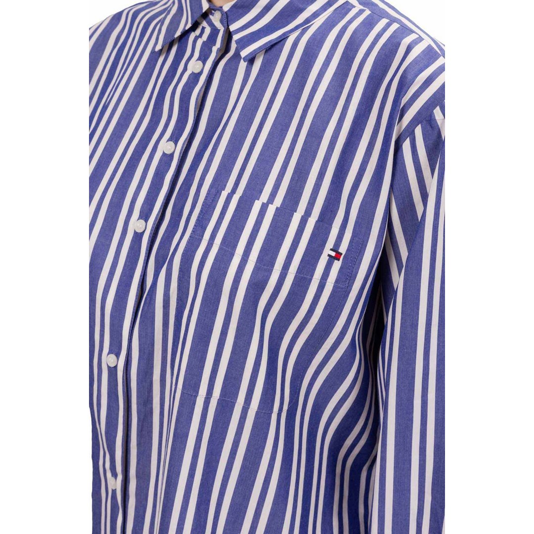 Ess Poplin Easy Fit Shirt Marine Stp / 42