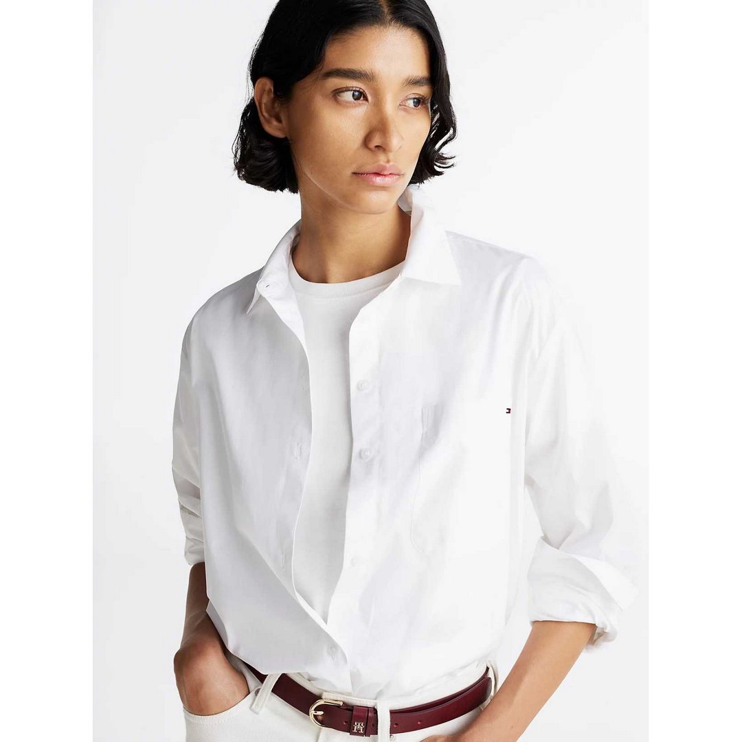 Ess Poplin Easy Fit Shirt Th Optic White / 42