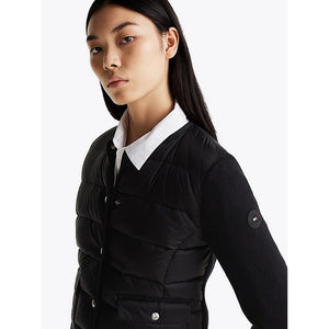 Ul Down Knit Mix Jkt Black / L
