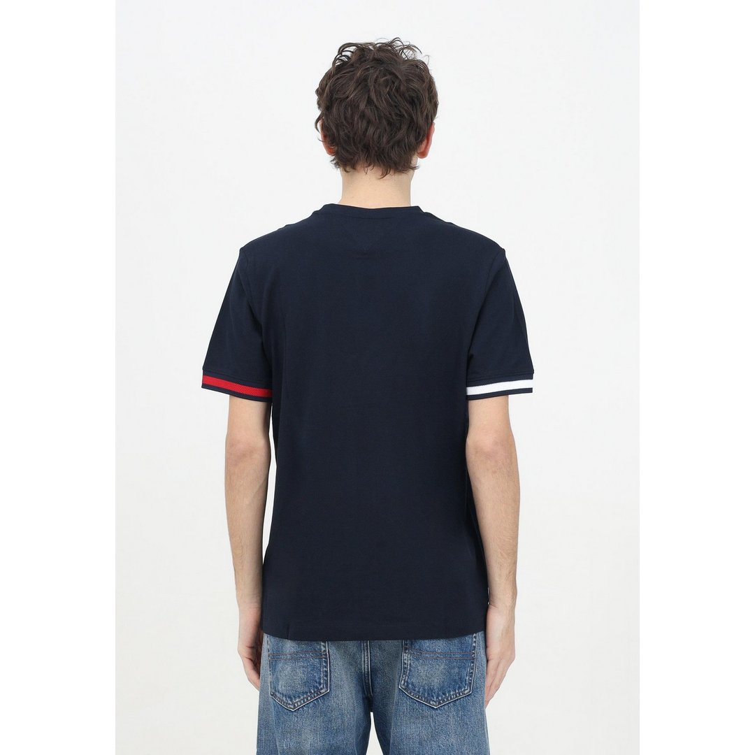 Global Stripe Flag Cuff Tee Desert Sky / L