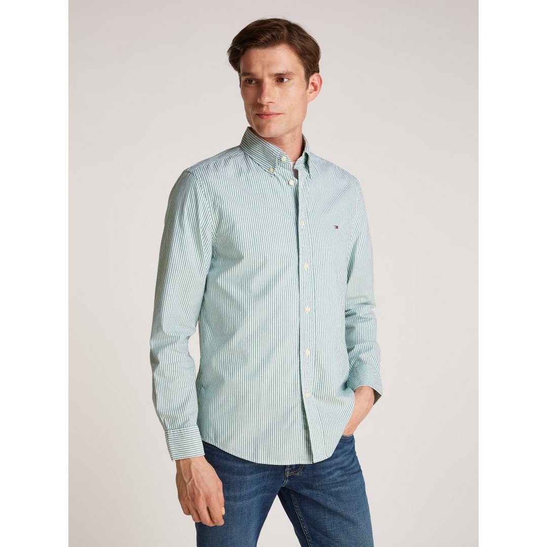 Flex Poplin Classic Stp Rf Shirt Nouveau Green / Optic White / L