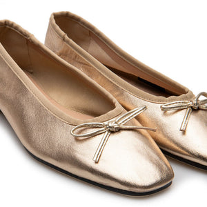 Ballerina Soft Leather Metallic Gold / 41