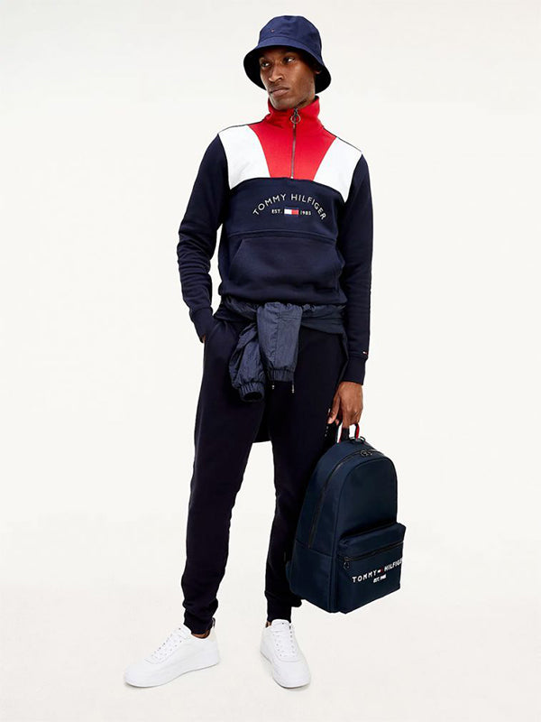 Color Block Mock Nec Red / Multi / L
