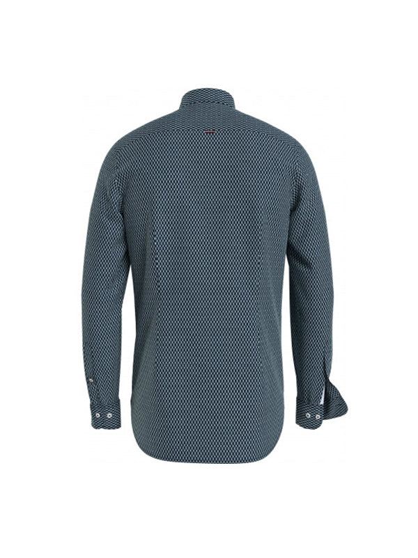 Slim Seersucker Mini Carbon Navy / Oxygen / L