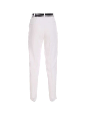 Crepe Belted Tapered Th Optic White / 42