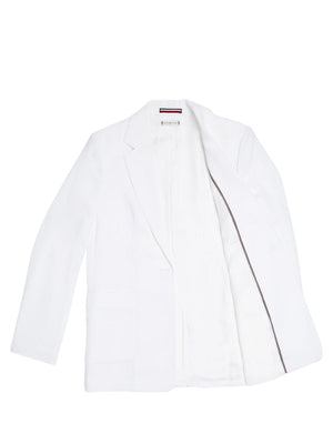 Crepe Belted Blazer Th Optic White / 42