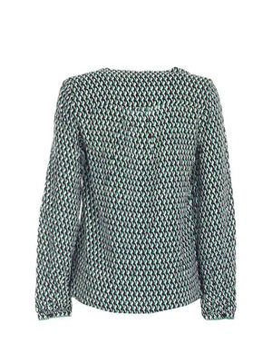 Viscose Poplin Blous Court Side Geo / Primary Green / 42