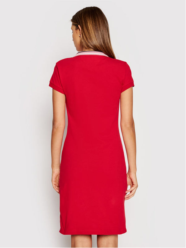 Tipping Slim Polo Sh Primary Red / L