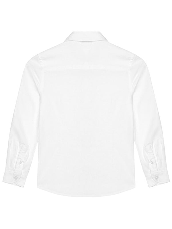 Boys Stretch Oxford Bright White / 10