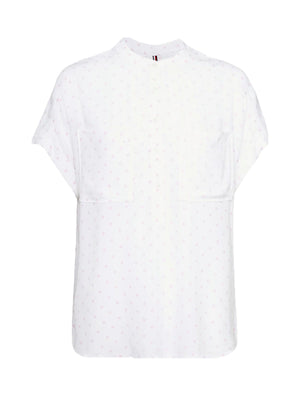 Fleur Blouse Ss MINI DOT / CLASSIC WHITE / 10